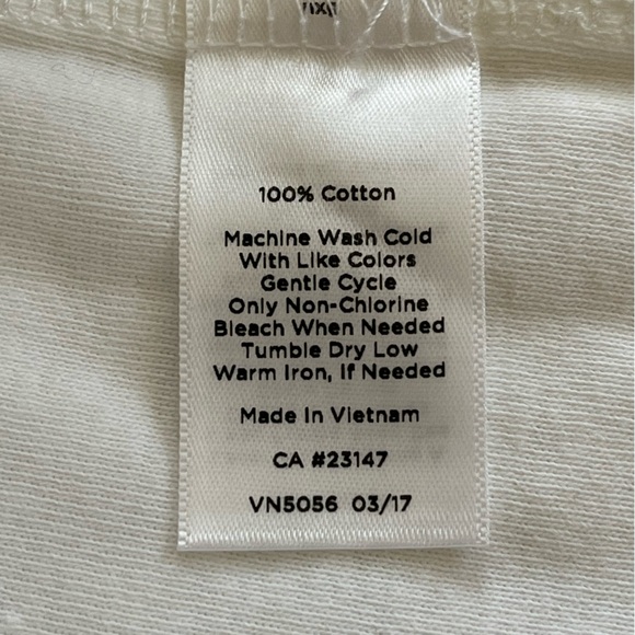 TALBOTS LONG SLEEVE WHITE V-NECK T-SHIRT SZ S - Picture 5 of 6